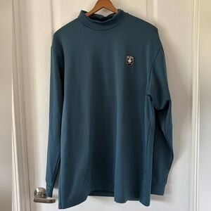 Blue Long Sleeve Nike Tiger Woods Golf Shirt, Bellaire Country Club Sz Large